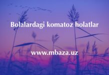 Bolalardagi komatoz holatlar Bolalardagi komatoz holatlar
